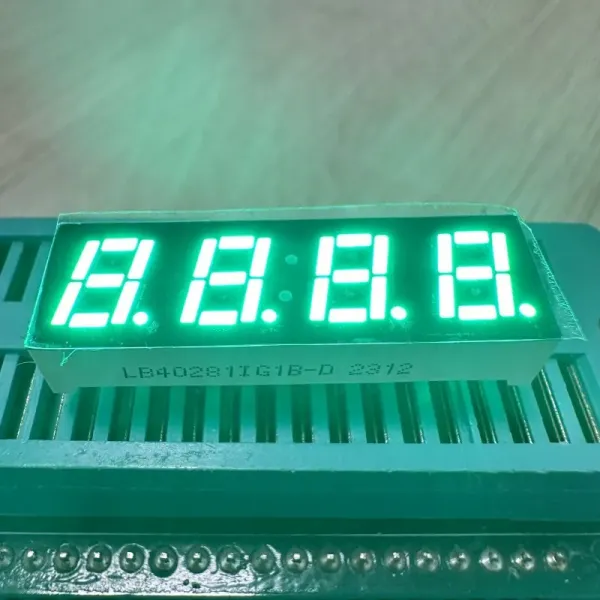 LED Display 7 Segment 4 Digit Pure Green Common Cathode for Temperature Humidity