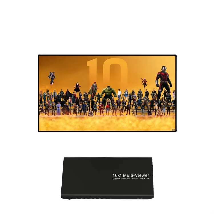 Professional Grade 4K Seamless Switch Video Wall Controller with 16 Inputs 1 Output for CCTV Monitoring