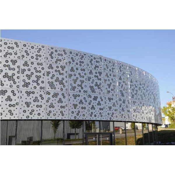 Durable Aluminum Wall Cladding Panel Custom Engraved Perforated Sheet Metal Panels