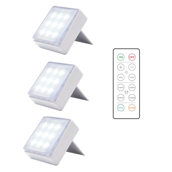 Dual Color Dimmable 6000K 0.5watt Remote Control Under Cabinet Light