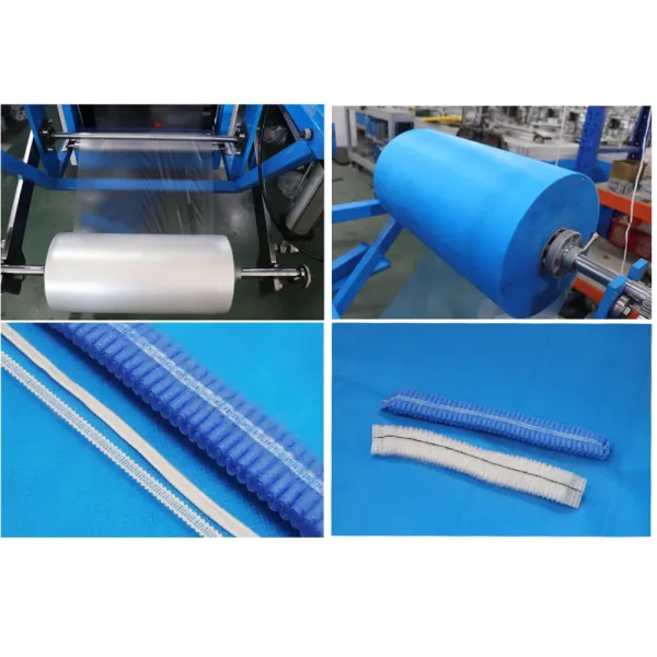 180-210 Pcs/Min Disposable Surgical Gown Making Machine , Disposable Bouffant Cap Making Machine