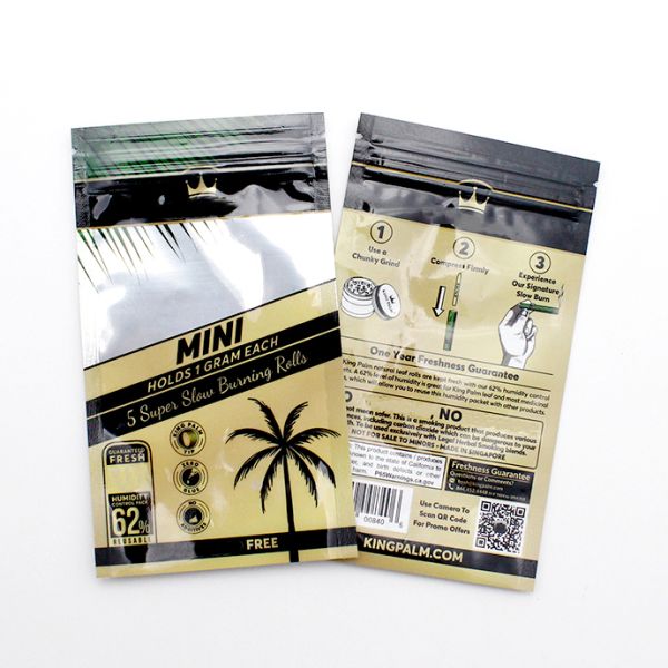 Manufacturer Empty Zipper Pouch Cigar Packaging Bags With Smell Proof High Quality
