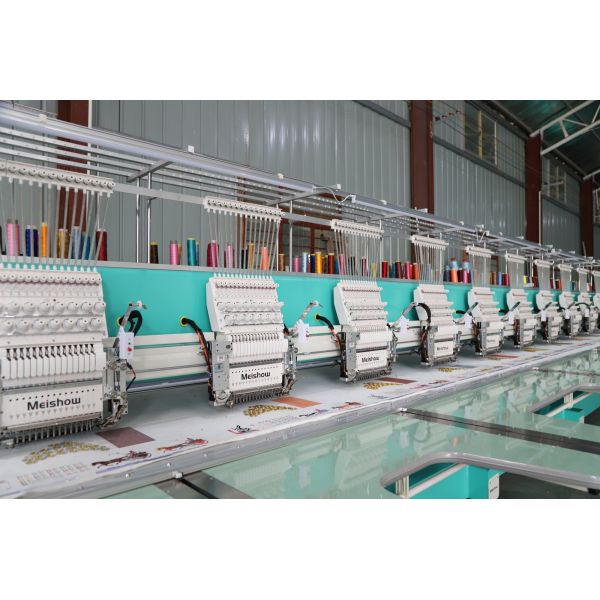 Single Sequin Embroidery Computer Machine 15 Needles 10 Heads