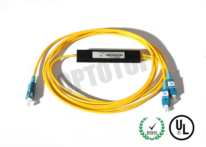 2mm Corning OS2 Cable Fiber Optic PLC Splitter , Passive Fiber Optic Splitter