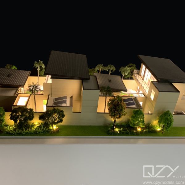 1:25 Scale Villa Model with Elevating Feature and Lighting Control for China Overseas Property