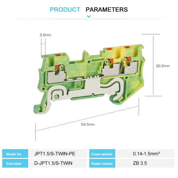 Multi - Conductor Small Wire Terminal Block Yellow and Green Electrical Connector Blocks