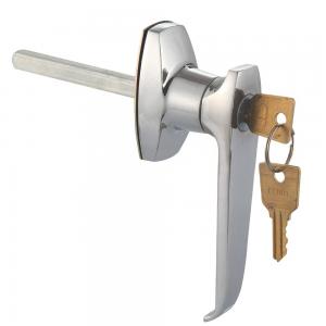 China Metal Cabinet L Handle Door Lock Set Zinc Alloy Swing Handle With Spindle on sale