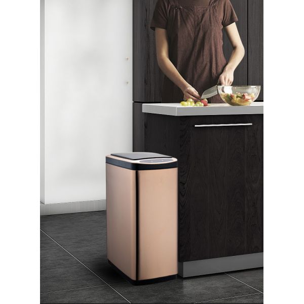Kitchen Large Home Automatic Charging Smart Induction Stainless Steel Electric Trash Can with Lid