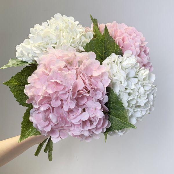 Biomimetic hydrangea flowers, simulated flowers, moisturizing touch, hydrangea bouquets, living room dining table decorations, wedding flower