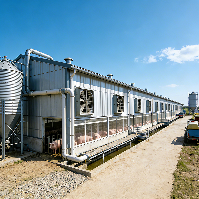 Thermal Insulation Rust Resistant Customizable Size Agricultural Steel Frame Building for Farms