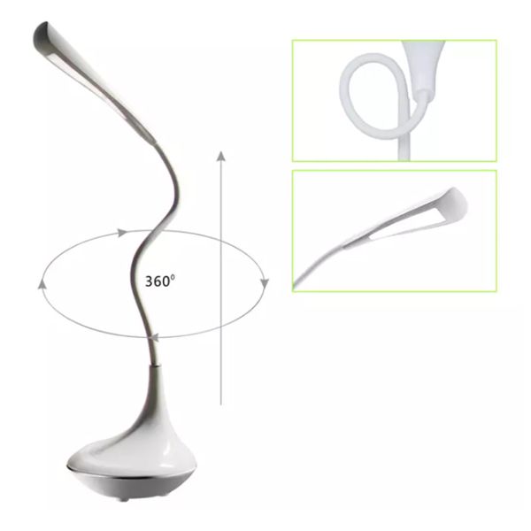 Energy Efficient Gooseneck LED Table Lamp , Flexible Portable Reading Lamp