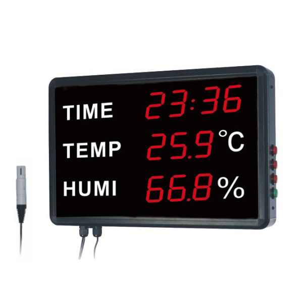 Time temperature humidity Simultaneously Digital Thermometer And Hygrometer For Warehouse And Room