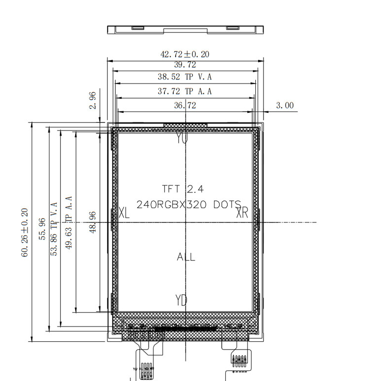 2.4-Inch IPS TFT LCD Display with 240x320 Resolution and MCU Interface for Easy Integration