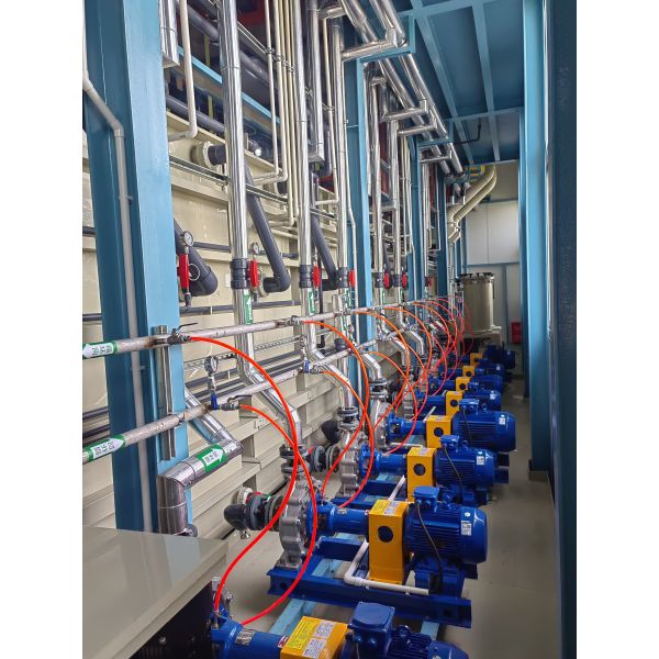 Continuous E Coating Line with large capacity anodizing tanks and multi stage pre treatment processes