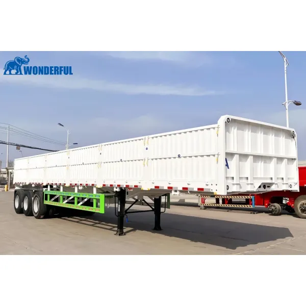 Multi Axles Decking Step Mount High Performance Sidewall Drop Side Enclosed Height Side Gate Load Capacity Quality Customized Bulk Cargo Semi Trailer