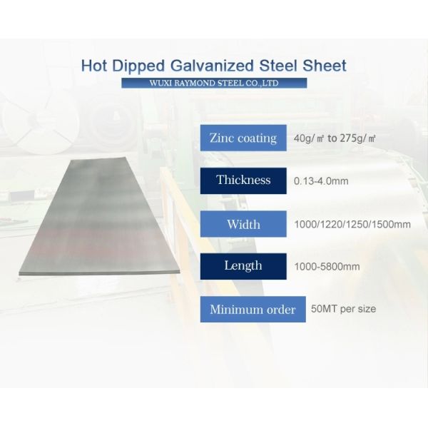 Cathodic Protection Galvanized Steel Sheet Anti Oxidation Lightweight High Precision
