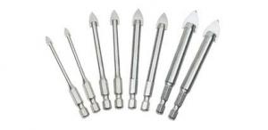 Straight Tipped Hex Shank Glass And Tile Drill Bits 1/4 For Glass / Tile / Ceramics