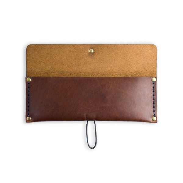 Personalized Hand Sewn Leather Pencil Case Custom Logo For Students