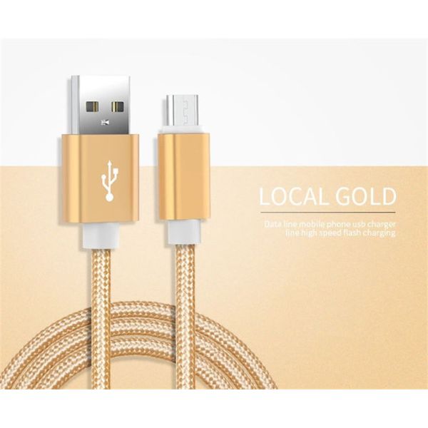 Nylon Braided USB Charger Cable 3ft Sync Data Cable Charger Cord For Android Phone