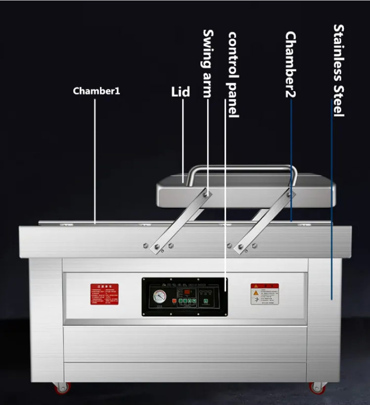Electric Driven DZ-500/2SB Automatic Double Chamber Food Vacuum Packing Machine for Textiles