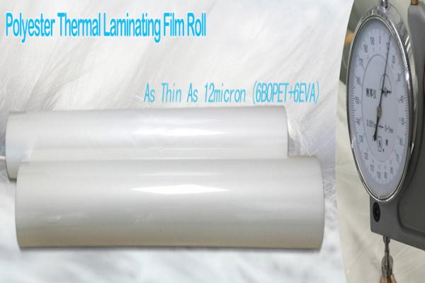 Transparent PET Based BOPP Thermal Film , Scuff Resistant Polyester Laminating Film