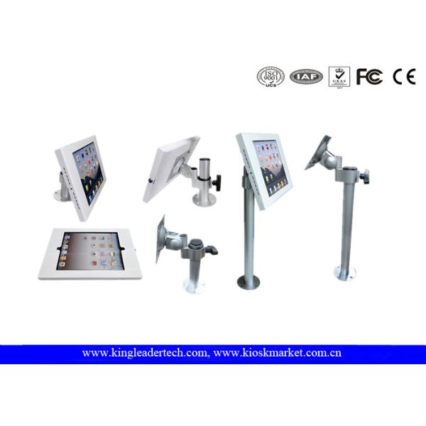 360 Degree Adjustable Secure Ipad Enclosure Desktop With 400 mm round pole
