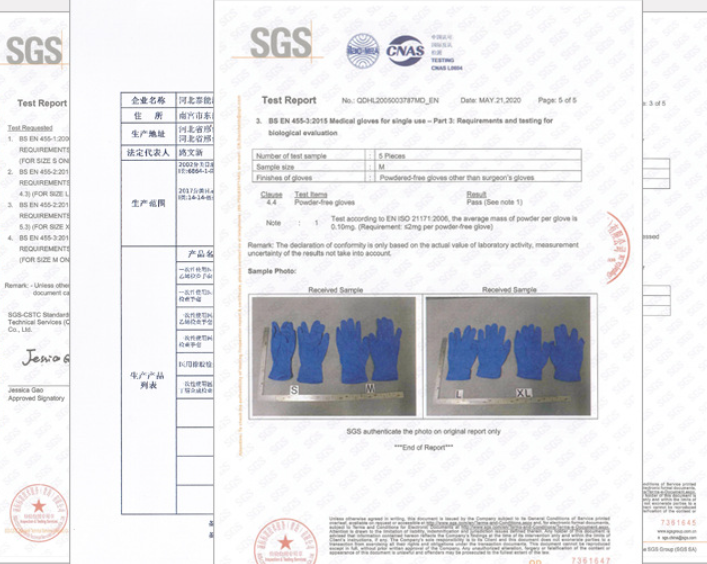 Hand Protection Disposable Nitrile Gloves Extractable Design 100/Pack