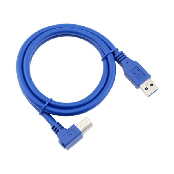 High Speed 5Gbps 90 Degree Right Angle USB 3.0 A Male to USB B Type Printer Cable for Epson HP