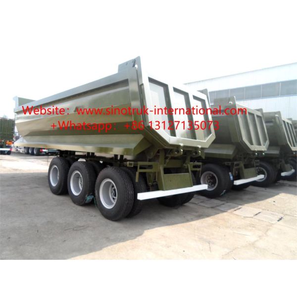 48CBM U-Type 3-Axle Semi-Dump Trailer for Construction