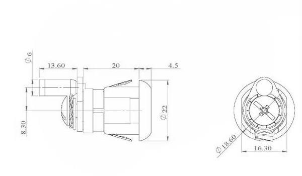 Flat Drawer CamLocks 289 Series Central Drawer Lock