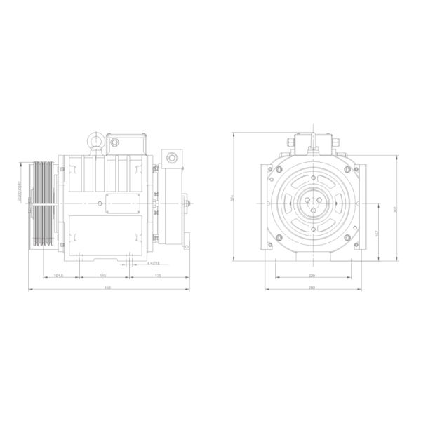 220/380V Voltage Axle Brake PM Gearless Traction Machine For Elevator
