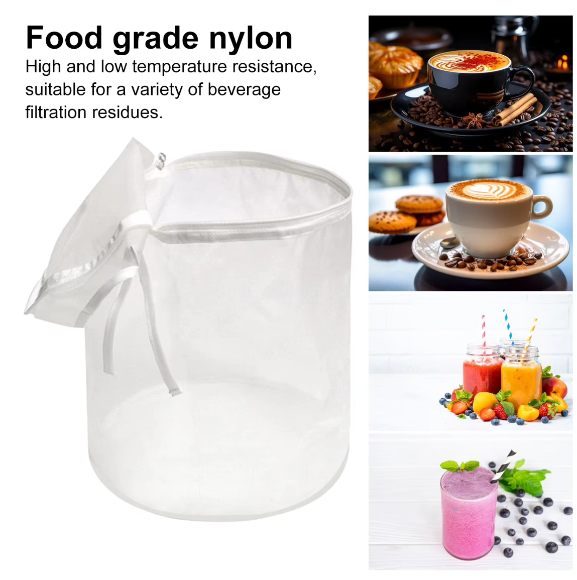 Durable and Washable Fruit and Vegetable Juice Extration Filter Sock