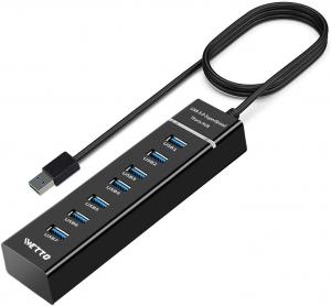 Quality LED 3.0 7 Port USB HUB Splitter ABS 1.2m Extra USB Ports For Laptop FCC for sale