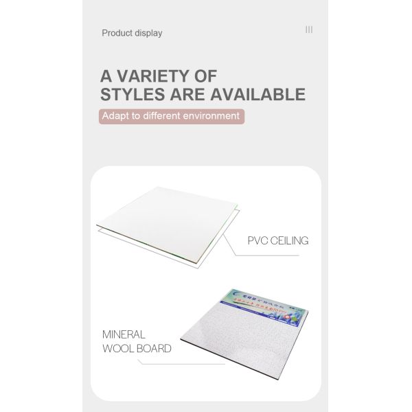 Modern Style PVC Gypsum Ceiling Tiles Rectangle Shape Square Edge