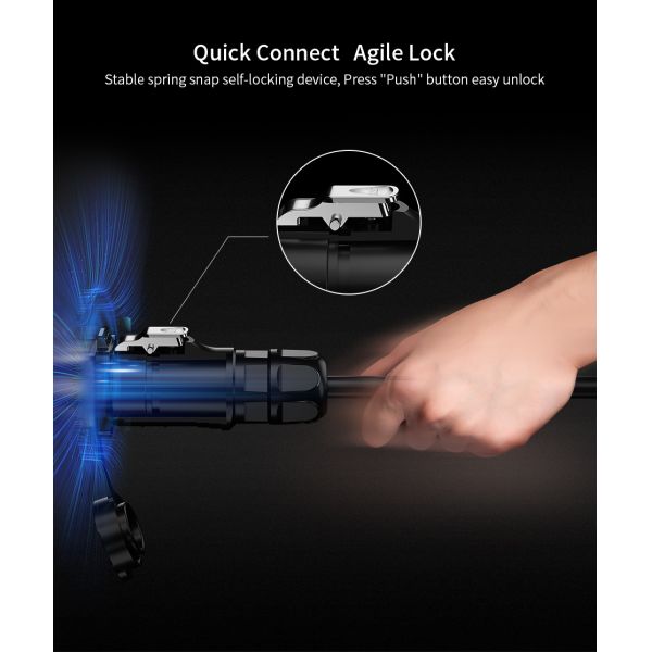Cnlinko M12 IP68 Waterproof Quick Locking 6 Pin Plug and Socket Panel Mount Connector