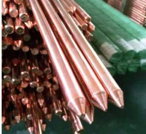China M8 Ground Pure Copper Earth Rod HV100 Hardness on sale