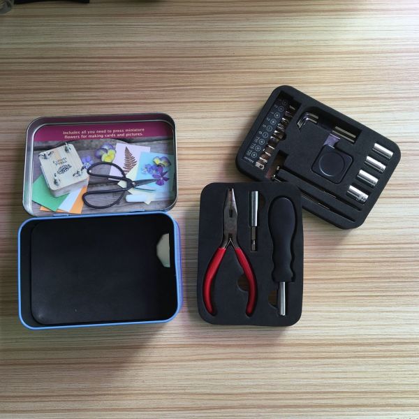 Custom EVA / EPE Packaging Foam Inserts For OEM Tool Set Black / White Color
