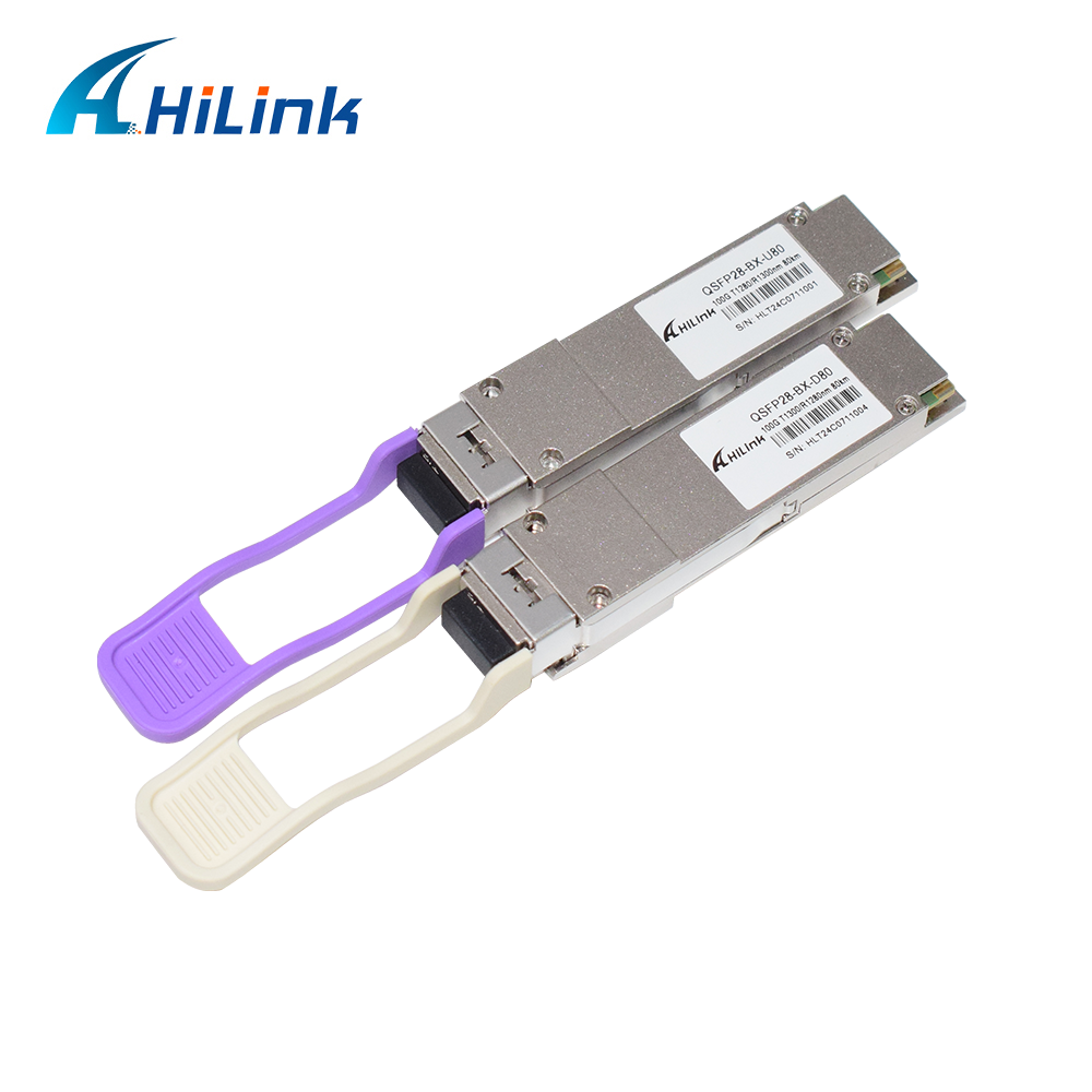 100Gb/s QSFP28 BiDi 80km Transceiver Hot Pluggable Simplex LC/UPC DOM Optical Transceiver Module