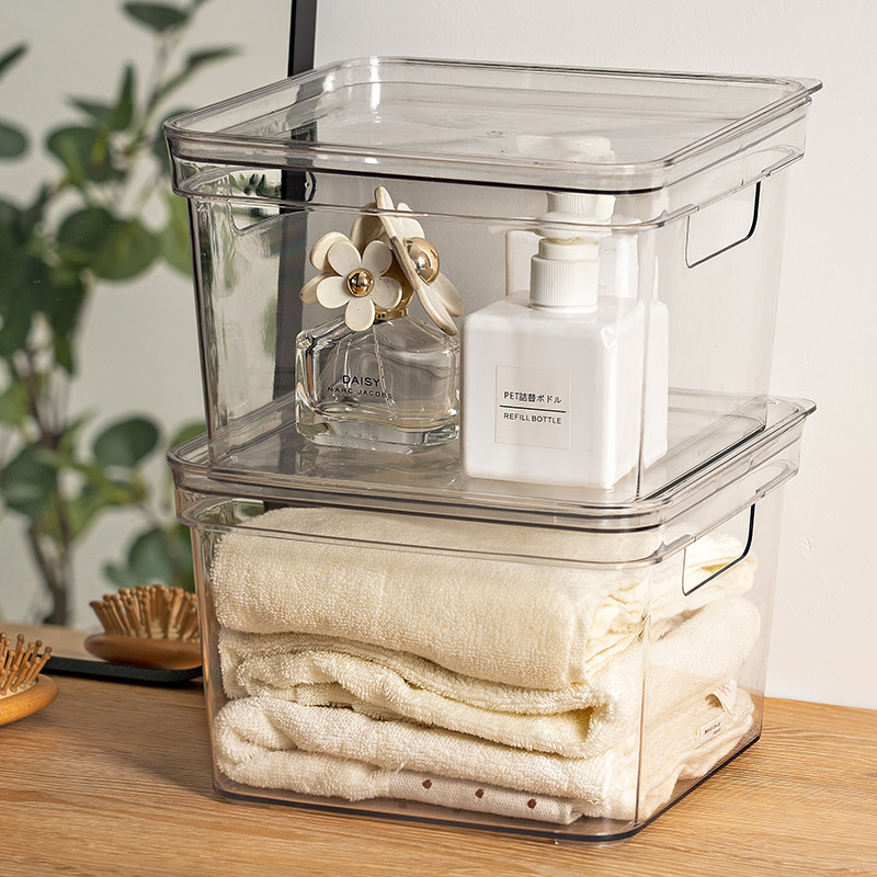 Hot-Selling Wholesale High Transparency Sturdy Durable Large Capacity Minimalist Style Plastic Storage Box for Home Storage