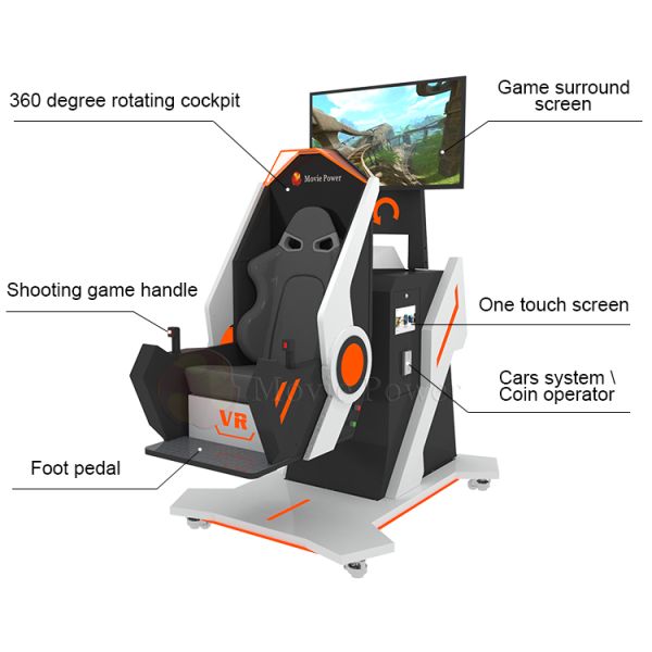 VR 360 Degree Rotating Entertainment Equipment 9d Flight Simulator Arcade Machine