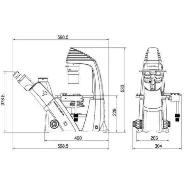 40X-400X Inverted Optical Microscope WF10X 22mm For Cell Observation And Cultivation