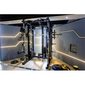 Strength Training Multi Functional Smith Machine with Weight Stack Cable