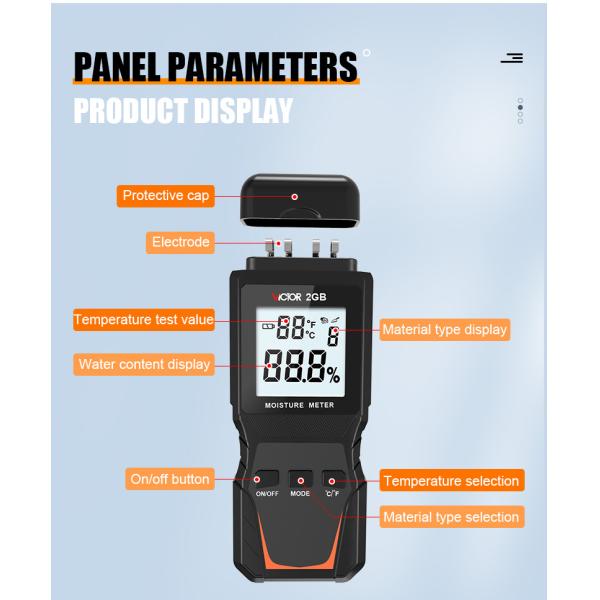PAPER MOISTURE TESTER VICTOR2GB Portable Tester Meter wood grain Moisture moisture meter environment meters