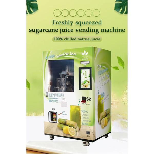 Micron freshly juice vending machine for sugarcane vending machine with cash coin payments system in the street