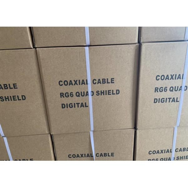 Rg6u Quad Shield 75 Ohm Coaxial Cable Double AL Braid CATV Cable 120dB