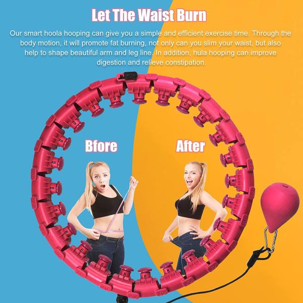 19 Knots Adjustable Weighted Hula Hoop Fat Burning ROHS Approved