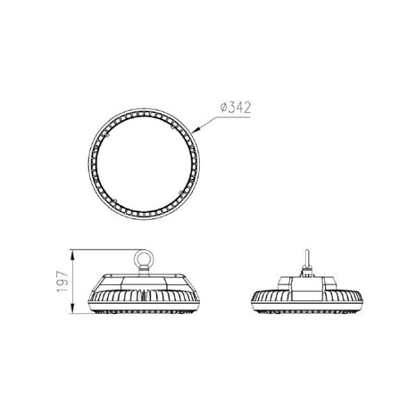 200watt UFO LED HighBay with microwave motion sensor