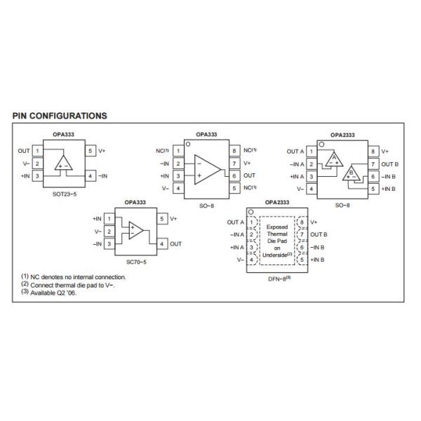 OPA333AIDBVR 1.8V, microPOWER CMOS OPERATIONAL AMPLIFIERS ic pc board