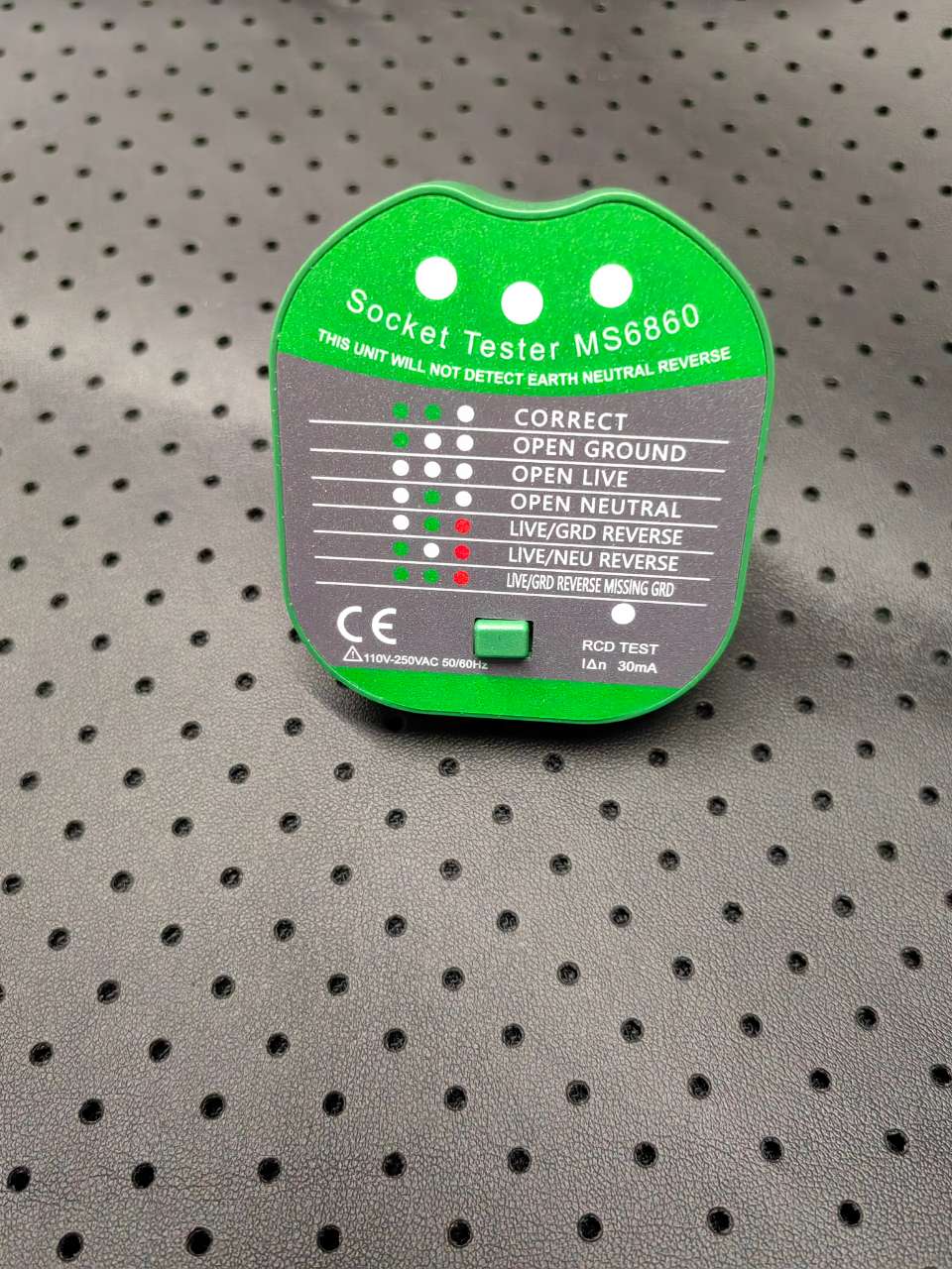 Australia Socket Tester Ground Tester Ground Zero Line Switch Safety Electroscope