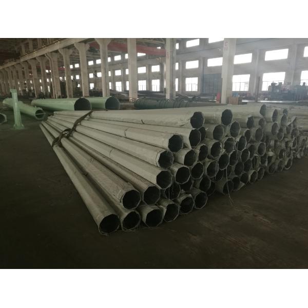 50FT 2 Sections 69KV Electrical Power Transmission Pole With Galvanization / Bitumen